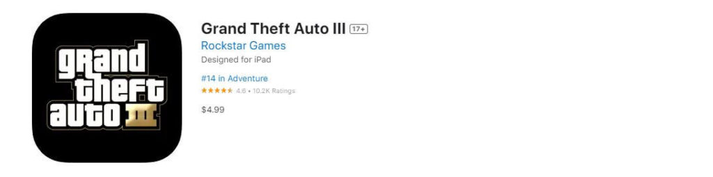 GTA III: The Definitive Edition on iPhone and iPad